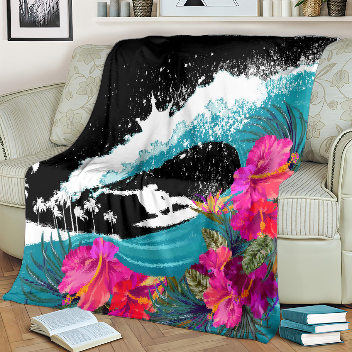 Hawaii Surfing Blanket Triple Crown Rides The Waves LT7 - Polynesian Pride
