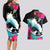 Hawaii Surfing Couples Matching Long Sleeve Bodycon Dress and Hawaiian Shirt Triple Crown Rides The Waves LT7 - Polynesian Pride