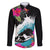 Hawaii Surfing Family Matching Long Sleeve Bodycon Dress and Hawaiian Shirt Triple Crown Rides The Waves LT7 Dad's Shirt - Long Sleeve Black - Polynesian Pride