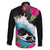 Hawaii Surfing Family Matching Long Sleeve Bodycon Dress and Hawaiian Shirt Triple Crown Rides The Waves LT7 - Polynesian Pride