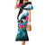 Hawaii Surfing Family Matching Mermaid Dress and Hawaiian Shirt Triple Crown Rides The Waves LT7 Mom's Dress Black - Polynesian Pride