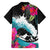 Hawaii Surfing Family Matching Off Shoulder Short Dress and Hawaiian Shirt Triple Crown Rides The Waves LT7 - Polynesian Pride