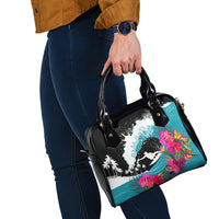 Hawaii Surfing Shoulder Handbag Triple Crown Rides The Waves LT7 - Polynesian Pride