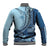 Samoa Siapo Mamanu Baseball Jacket Plumeria Navy Blue Motifs