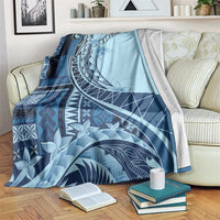 Samoa Siapo Mamanu Blanket Plumeria Navy Blue Motifs LT7 Blue - Polynesian Pride