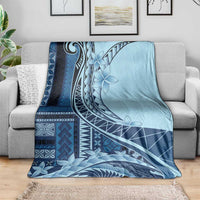 Samoa Siapo Mamanu Blanket Plumeria Navy Blue Motifs LT7 - Polynesian Pride