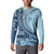 Samoa Siapo Mamanu Button Sweatshirt Plumeria Navy Blue Motifs