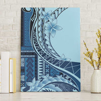 Samoa Siapo Mamanu Canvas Wall Art Plumeria Navy Blue Motifs LT7 Without Frame Blue - Polynesian Pride