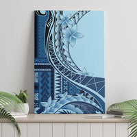 Samoa Siapo Mamanu Canvas Wall Art Plumeria Navy Blue Motifs LT7 - Polynesian Pride