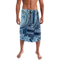 Samoa Siapo Mamanu Lavalava Plumeria Navy Blue Motifs LT7 Blue - Polynesian Pride