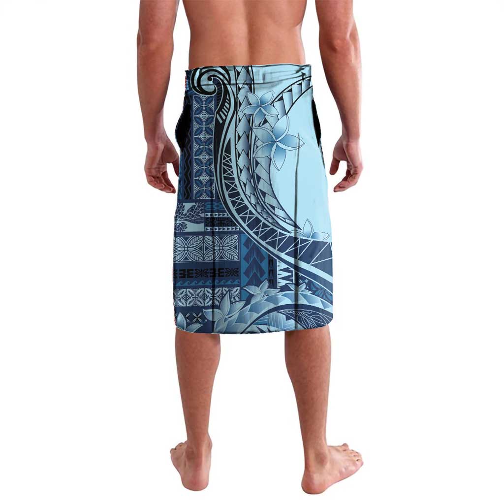 Samoa Siapo Mamanu Lavalava Plumeria Navy Blue Motifs LT7 - Polynesian Pride