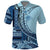 Samoa Siapo Mamanu Polo Shirt Plumeria Navy Blue Motifs