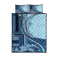 Samoa Siapo Mamanu Quilt Bed Set Plumeria Navy Blue Motifs LT7 - Polynesian Pride