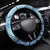 Samoa Siapo Mamanu Steering Wheel Cover Plumeria Navy Blue Motifs