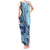 Samoa Siapo Mamanu Tank Maxi Dress Plumeria Navy Blue Motifs