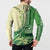 Samoa Siapo Mamanu Button Sweatshirt Plumeria Emerald Motifs