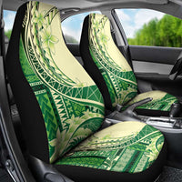 Samoa Siapo Mamanu Car Seat Cover Plumeria Emerald Motifs LT7 - Polynesian Pride
