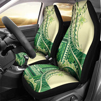 Samoa Siapo Mamanu Car Seat Cover Plumeria Emerald Motifs LT7 - Polynesian Pride
