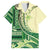 Samoa Siapo Mamanu Family Matching Long Sleeve Bodycon Dress and Hawaiian Shirt Plumeria Emerald Motifs