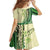 Samoa Siapo Mamanu Family Matching Mermaid Dress and Hawaiian Shirt Plumeria Emerald Motifs