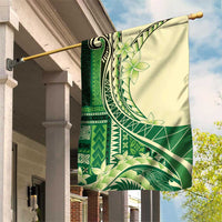 Samoa Siapo Mamanu Garden Flag Plumeria Emerald Motifs LT7 House Flag Green - Polynesian Pride