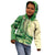 Samoa Siapo Mamanu Kid Hoodie Plumeria Emerald Motifs