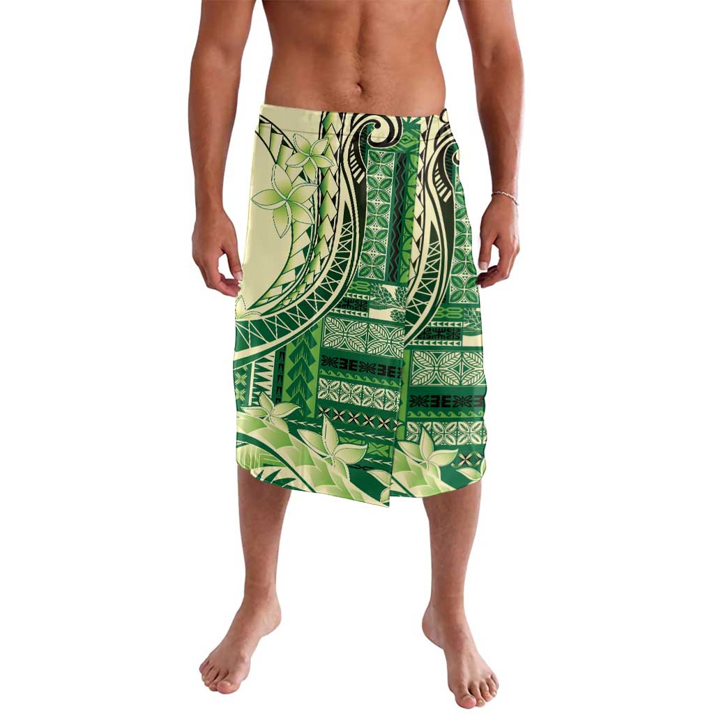 Samoa Siapo Mamanu Lavalava Plumeria Emerald Motifs LT7 Green - Polynesian Pride