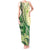 Samoa Siapo Mamanu Tank Maxi Dress Plumeria Emerald Motifs