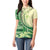 Samoa Siapo Mamanu Women Polo Shirt Plumeria Emerald Motifs