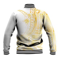 Samoa Siapo Mamanu Baseball Jacket Plumeria Fancy Gold Motifs LT7 - Polynesian Pride