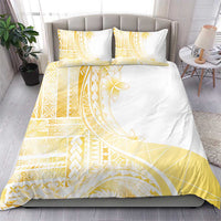 Samoa Siapo Mamanu Bedding Set Plumeria Fancy Gold Motifs LT7 - Polynesian Pride