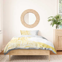 Samoa Siapo Mamanu Bedding Set Plumeria Fancy Gold Motifs LT7 - Polynesian Pride