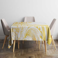 Samoa Siapo Mamanu Tablecloth Plumeria Fancy Gold Motifs LT7 - Polynesian Pride