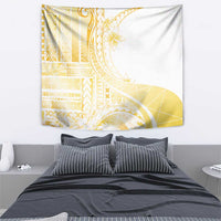 Samoa Siapo Mamanu Tapestry Plumeria Fancy Gold Motifs LT7 - Polynesian Pride