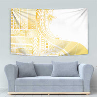 Samoa Siapo Mamanu Tapestry Plumeria Fancy Gold Motifs LT7 - Polynesian Pride