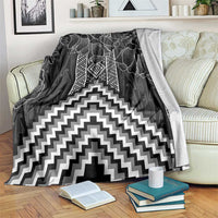 Aotearoa Taniko Pattern Blanket Poutama Mix Kowhai Flowers LT7 Grey - Polynesian Pride