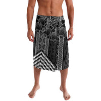 Aotearoa Taniko Pattern Lavalava Poutama Mix Kowhai Flowers LT7 Grey - Polynesian Pride