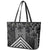 Aotearoa Taniko Pattern Leather Tote Bag Poutama Mix Kowhai Flowers