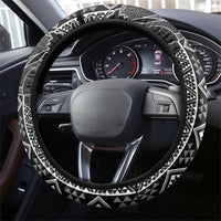 Aotearoa Taniko Pattern Steering Wheel Cover Poutama Mix Kowhai Flowers LT7 - Polynesian Pride