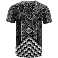 Aotearoa Taniko Pattern T Shirt Poutama Mix Kowhai Flowers LT7 - Polynesian Pride