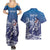 Samoa Manuia le Aso Tuto'atasi Siapo Motif Couples Matching Summer Maxi Dress and Hawaiian Shirt Warrior with Nifo Oti