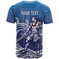 Samoa Manuia le Aso Tuto'atasi Siapo Motif T Shirt Warrior with Nifo Oti LT7 - Polynesian Pride