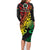 Vanuatu 44 Yia Indipendens Anivesari Family Matching Long Sleeve Bodycon Dress and Hawaiian Shirt Curve Style