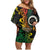 Vanuatu 44 Yia Indipendens Anivesari Family Matching Off Shoulder Short Dress and Hawaiian Shirt Curve Style