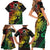 Vanuatu 44 Yia Indipendens Anivesari Family Matching Short Sleeve Bodycon Dress and Hawaiian Shirt Curve Style