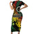 Vanuatu 44 Yia Indipendens Anivesari Family Matching Short Sleeve Bodycon Dress and Hawaiian Shirt Curve Style