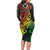 Vanuatu 44 Yia Indipendens Anivesari Long Sleeve Bodycon Dress Curve Style