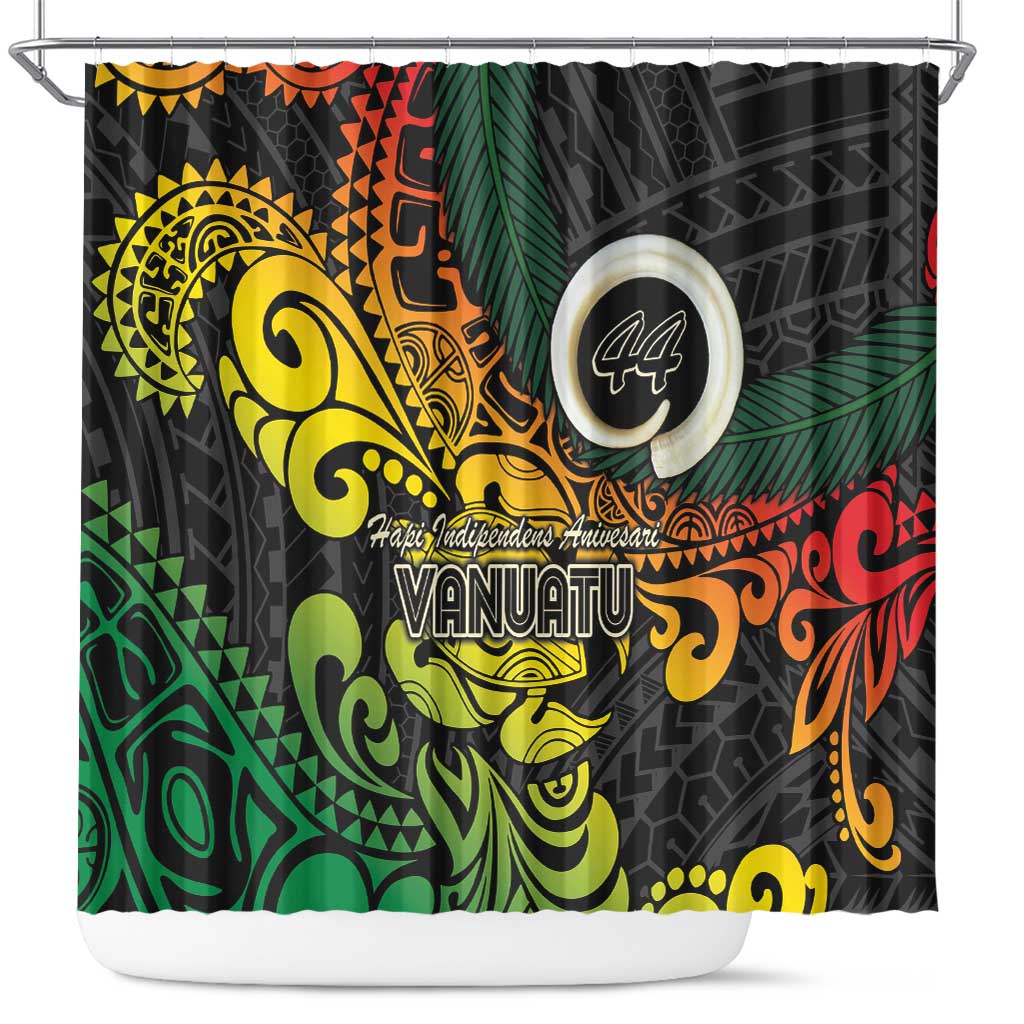 Vanuatu 44 Yia Indipendens Anivesari Shower Curtain Curve Style