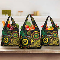 Vanuatu Personalized Aboriginal Arts Grocery Bag Turtle and Iguana Special LT7 3-pack One Size Colorful - Polynesian Pride