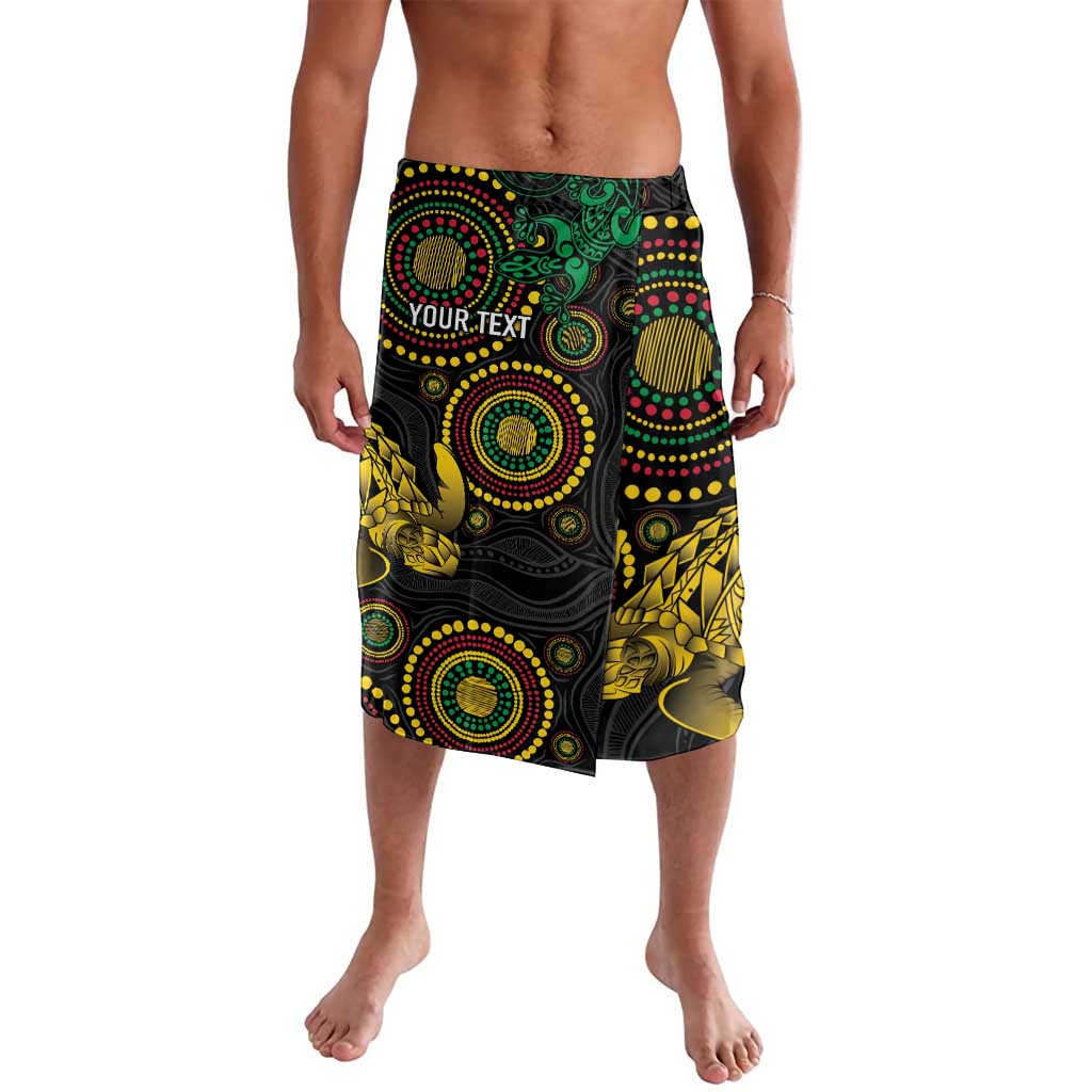 Vanuatu Personalized Aboriginal Arts Lavalava Turtle and Iguana Special LT7 Colorful - Polynesian Pride